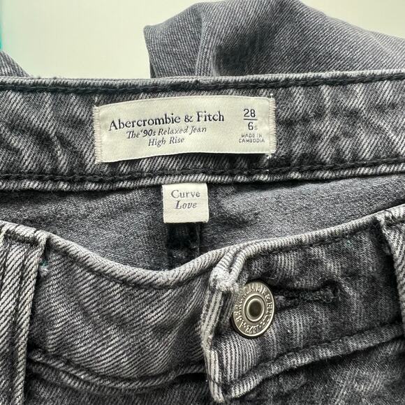 Abercrombie & Fitch The 90's Relaxed Jeans High Rise Curve Love - Picture 5 of 6